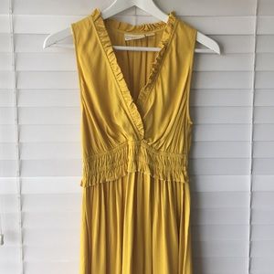 🎉3/15$ yellow, sleeveless, midi dress